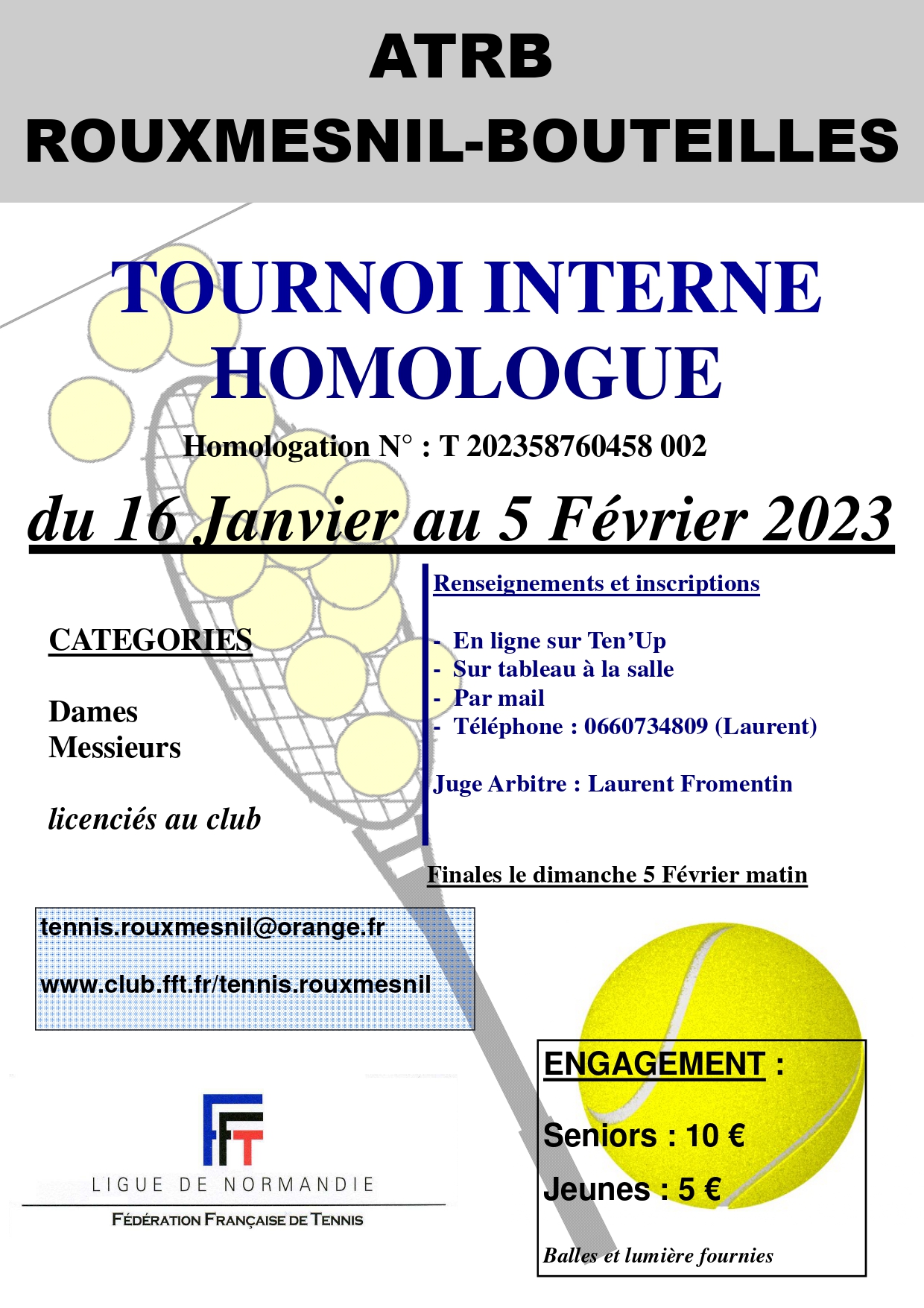 Tournoi interne 2023