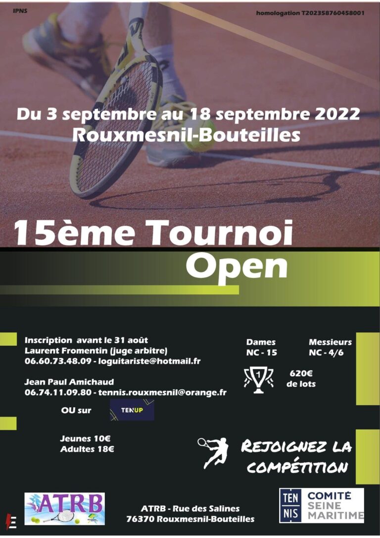 affiche 15e tournoi open