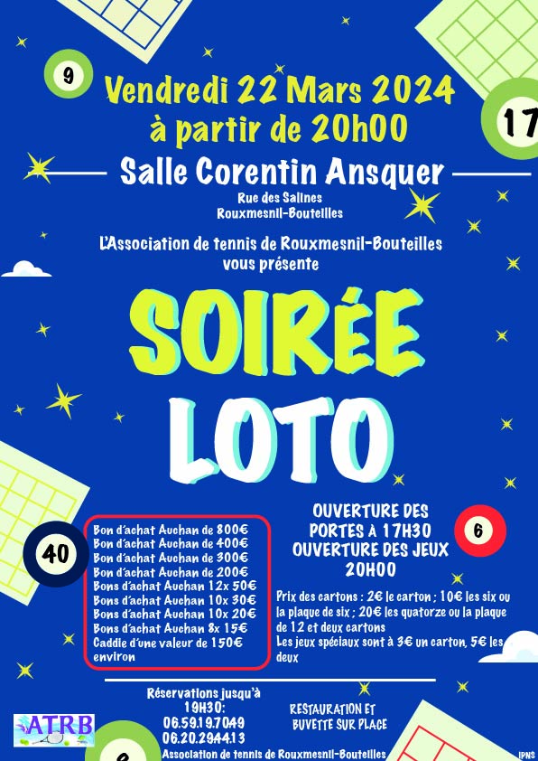 Soirée loto du club