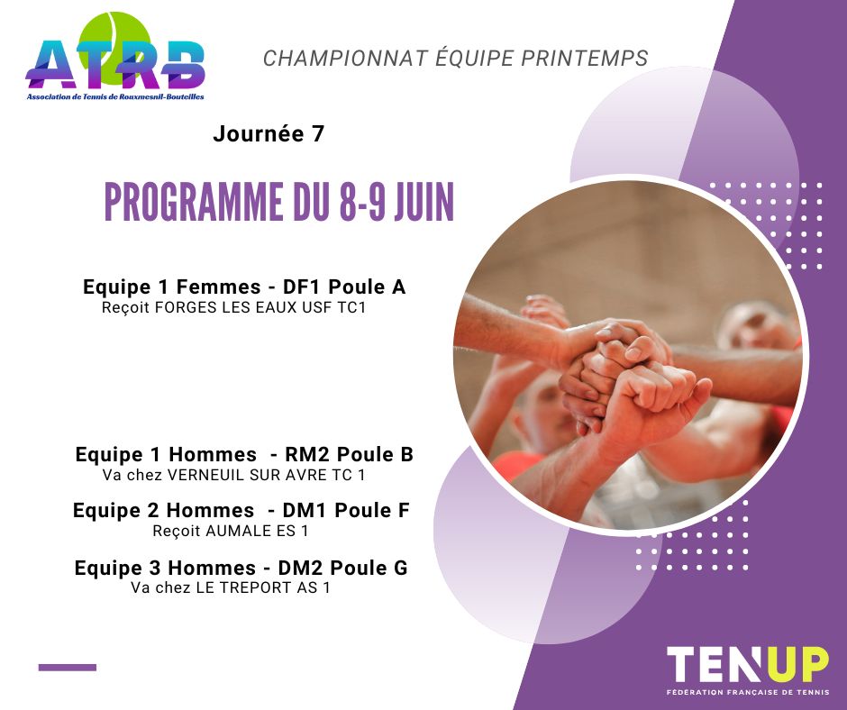 Championnat par équipe printemps seniors : 7e journée