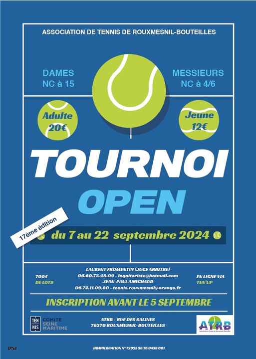 La 17e édition de notre Open arrive