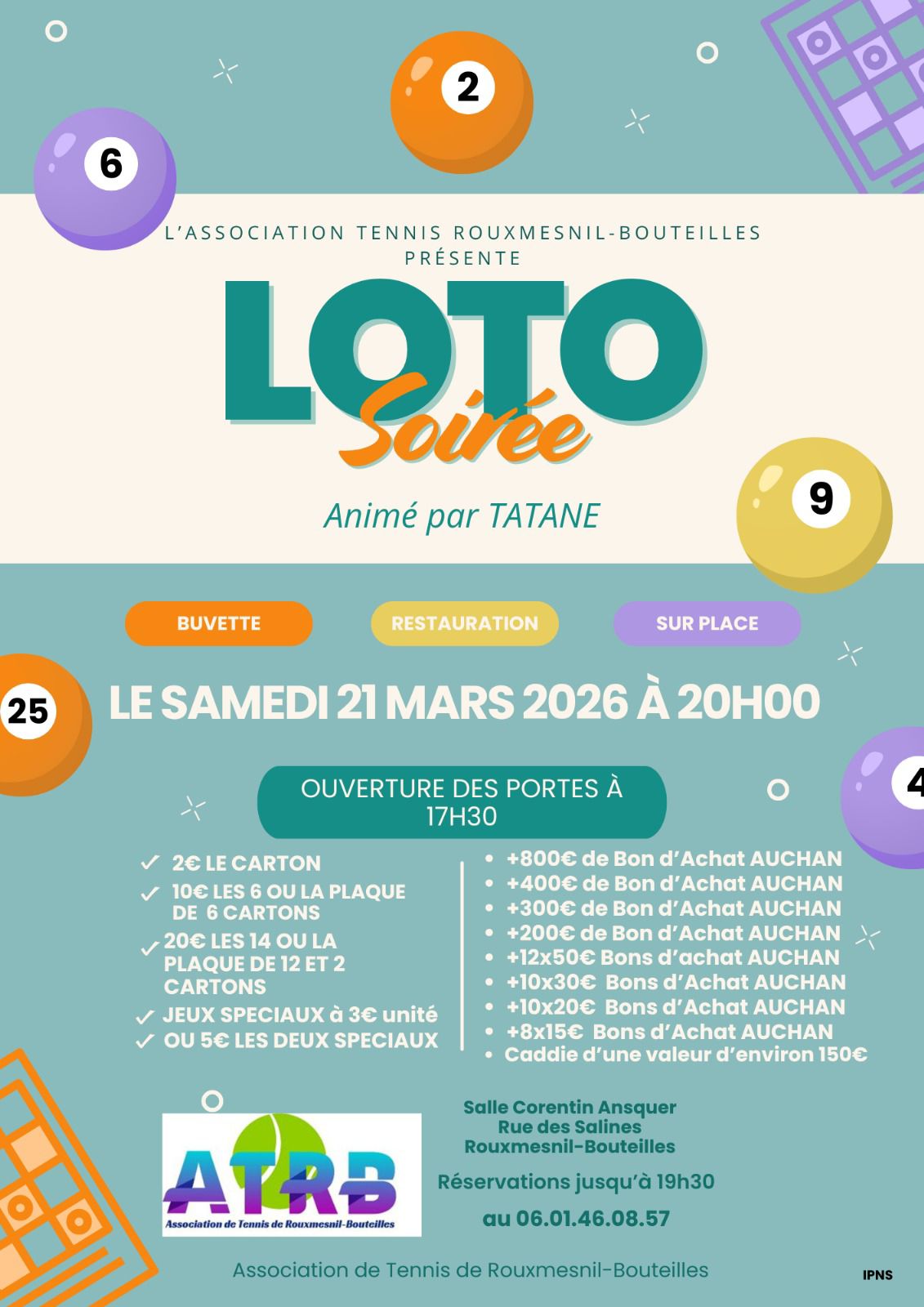 Loto de notre association – Samedi 21 mars 2026
